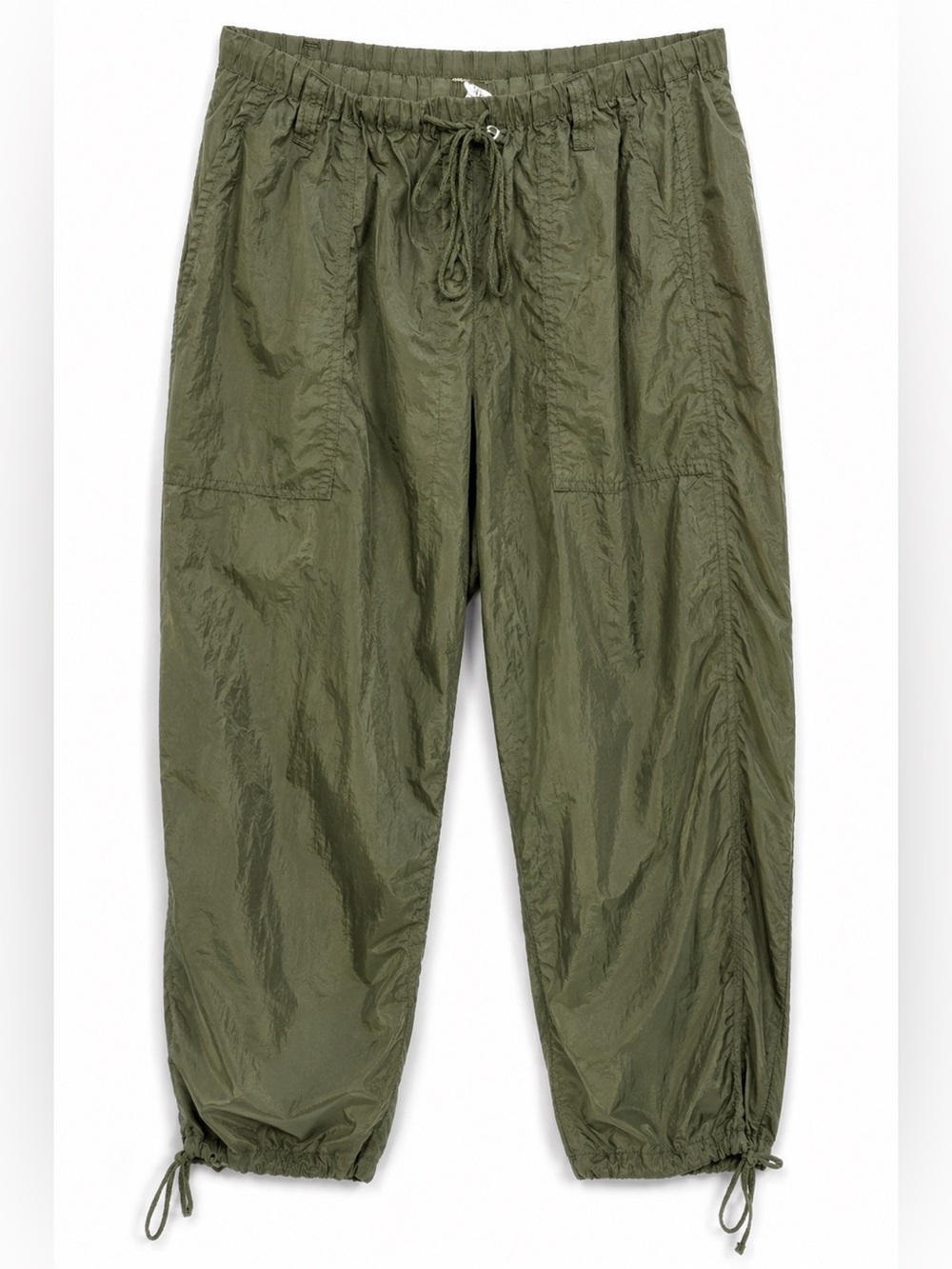 Urban Outfitters Olive Green Nylon Parachute Cargo Pants Size S